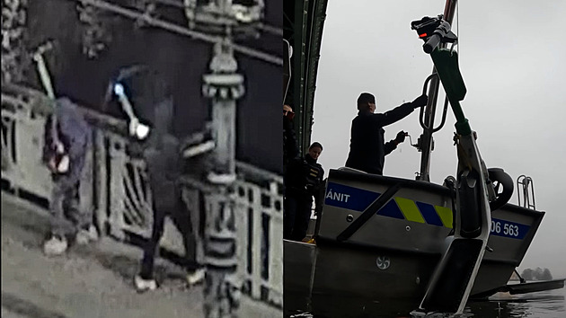 Z mostu do Vltavy naházeli jedenáct elektrokoloběžek, dvojici hledá policie